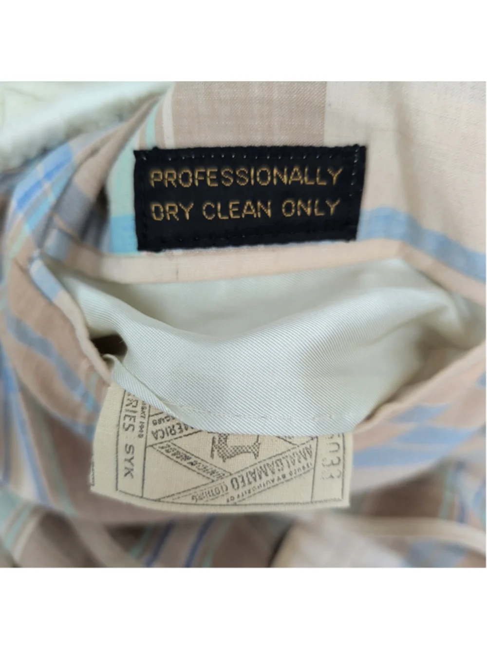 Vintage USA Made Madras Plaid Lightweight Blazer 40R